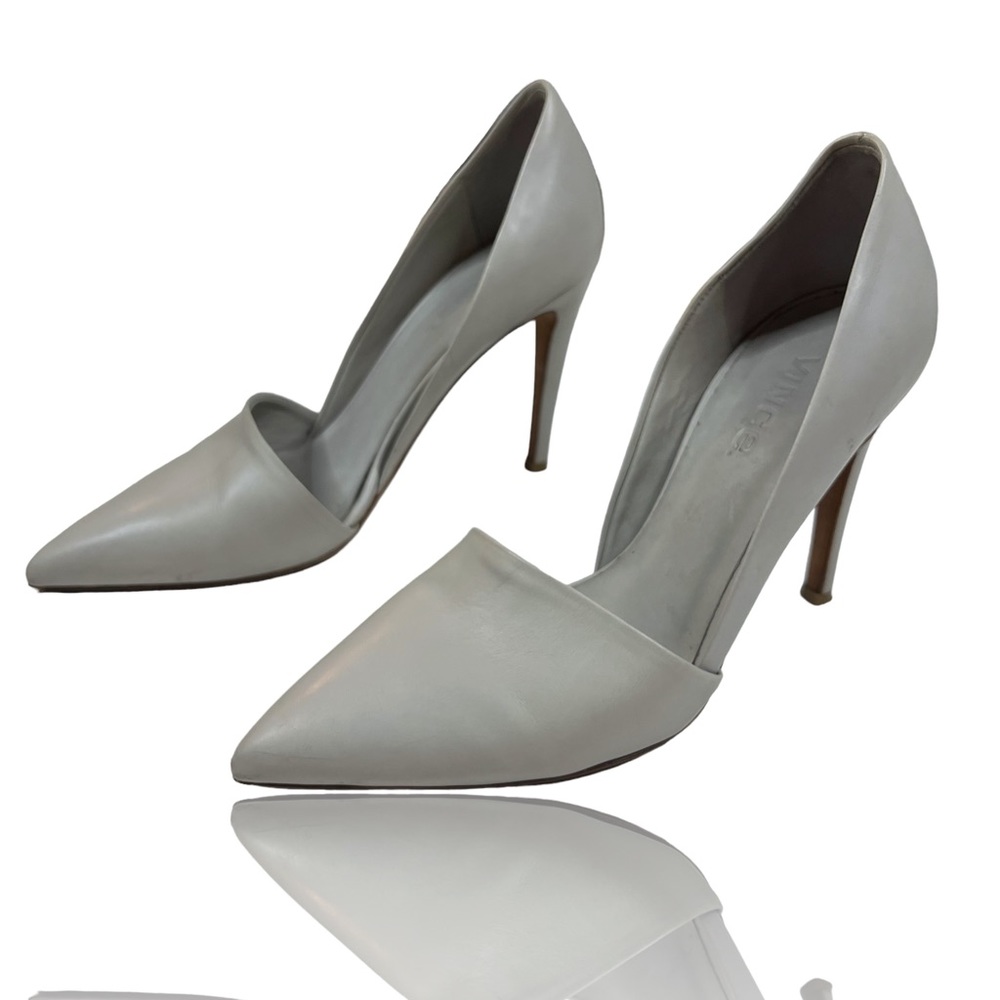 Vince 6.5M Gray Pointed Toe D’Orsay Heels